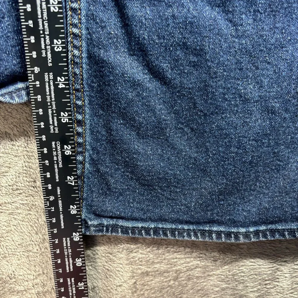 Hollister Women Jeans Curvy Ultra High Rise Dad Distressed Dark Wash Sz 19 M149 - Picture 9 of 13